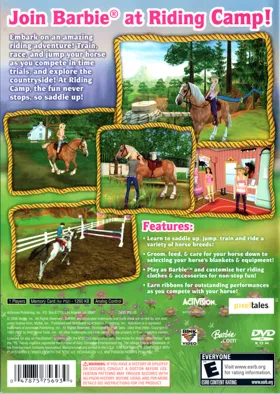 Barbie Horse Adventures - Riding Camp box cover back